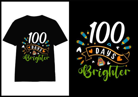 100 Days of School T-shirt Vector Free