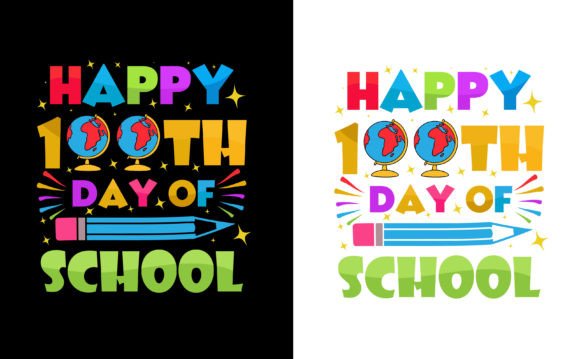 100th Day of School Colorful T-shirt