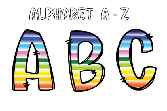 Back to School Alphabet Doodle PNG 2: Graphics & Illustrations