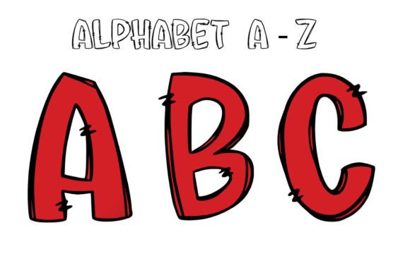 Back to School Alphabet Doodle PNG 4: Graphics & Illustrations