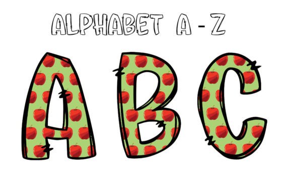 Back to School Alphabet Doodle PNG 5: Graphics & Illustrations for Handmade Brands