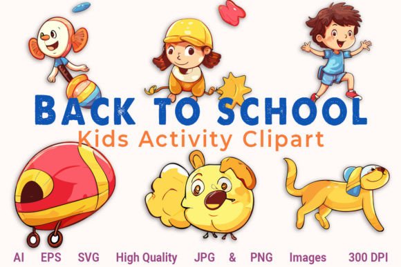 Back to School Clipart Set: Graphics & Illustrations for Handmade Creators