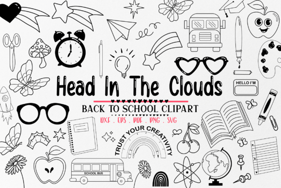 Back to School Day Dream Doodle SVG Graphics & Illustrations