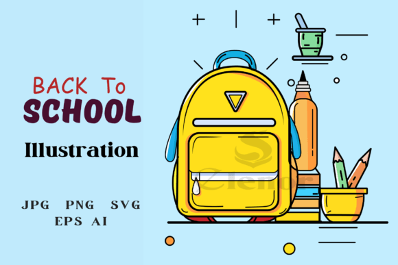 Back to School SVG: Bag, Pencil, Book