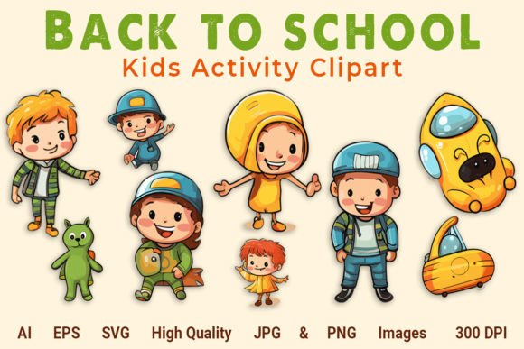 Back to School Vector Clipart Set: Graphics & Illustrations for Handmade Makers