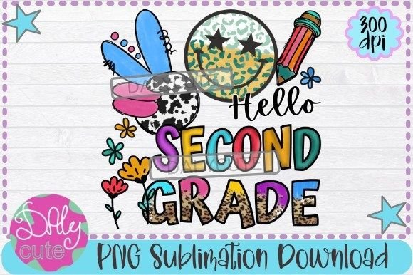 Hello School PNG, Second Grade Graphics & Print Templates