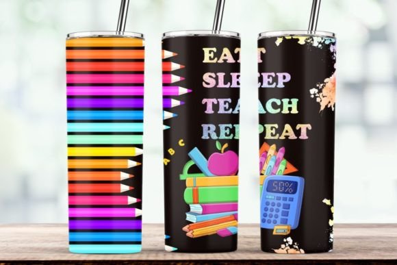 Teacher Life Leather Tumbler Design PNG for Crafts & Graphics